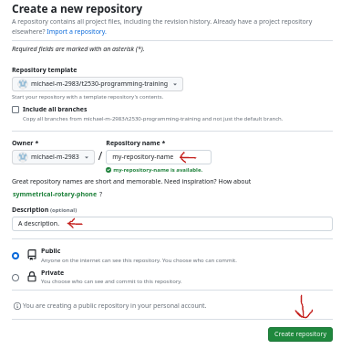 Create Repo Dialog